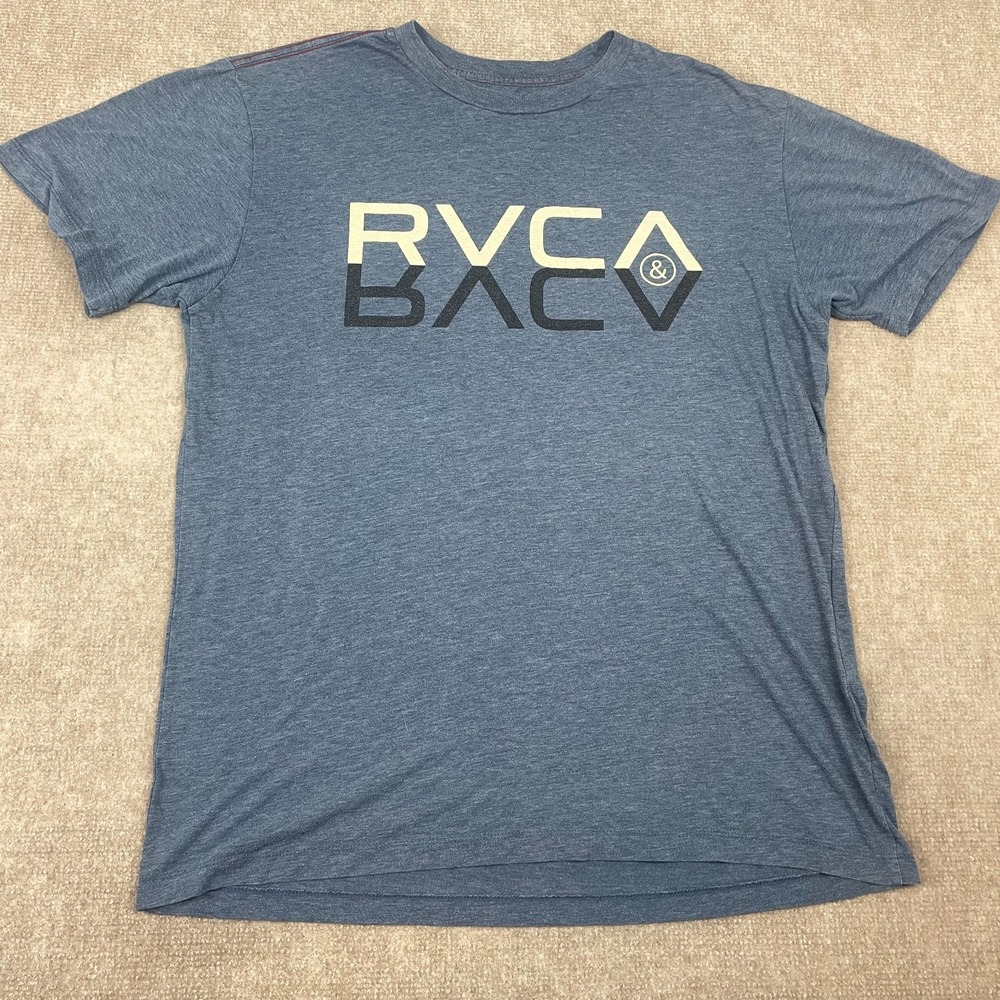 RVCA Artist Network Program T-Shirt Mens X-Large Heather Blue Cotton Casual